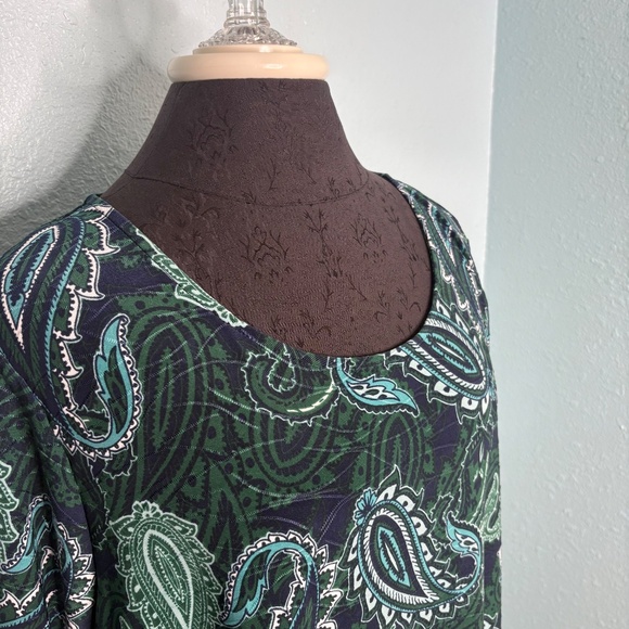 Croft & Barrow Plus Size Paisley Blouse - Picture 4 of 10